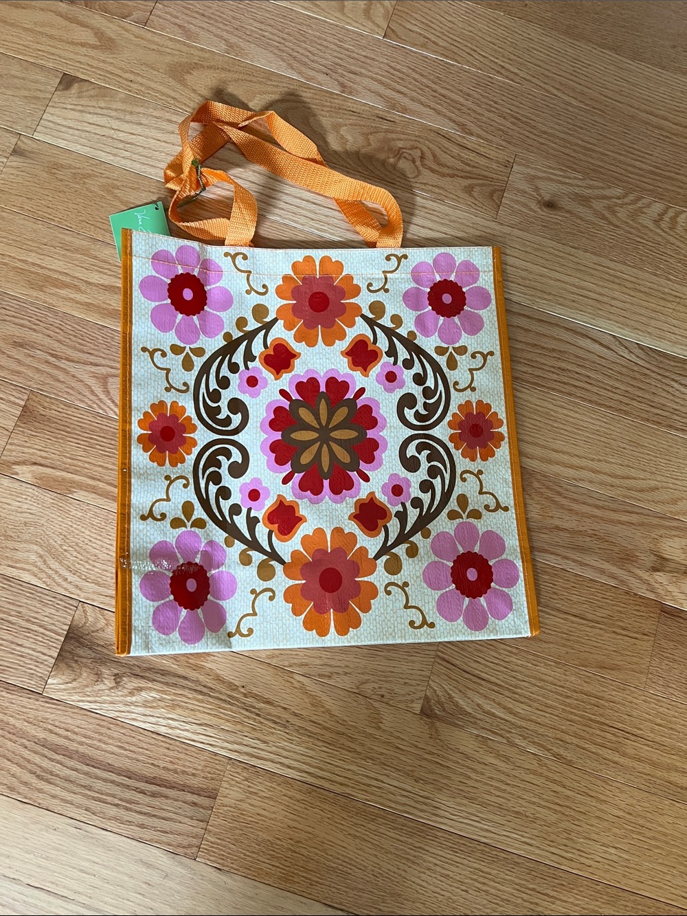 Vera Bradley Floral Tote in Orange, Pink and Brown - Picture 1 of 3